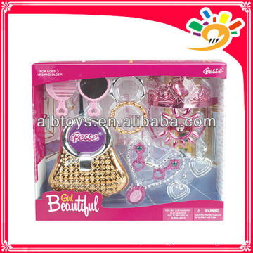 Plastic Beautiful Girls Pretend Play Toy,Party beauty make up toy